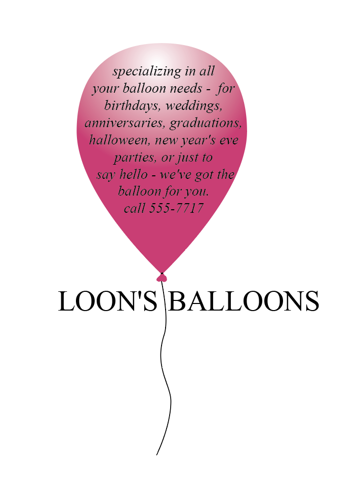 Balloons vector graphic created in Adobe Illustrator